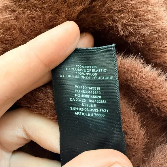 BNWOT Sunday Best Aritzia Reece Cardigan Fuzzy-Knit in Cognac Brown Size Medium - Picture 4 of 7